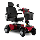 image of candy apple red victory lx sport 4 wheel scooter