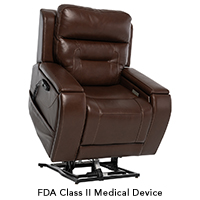 image of atlas plus badlands walnut power lift recliner