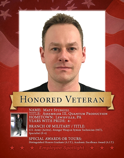 image of matt sturgill honored veteran