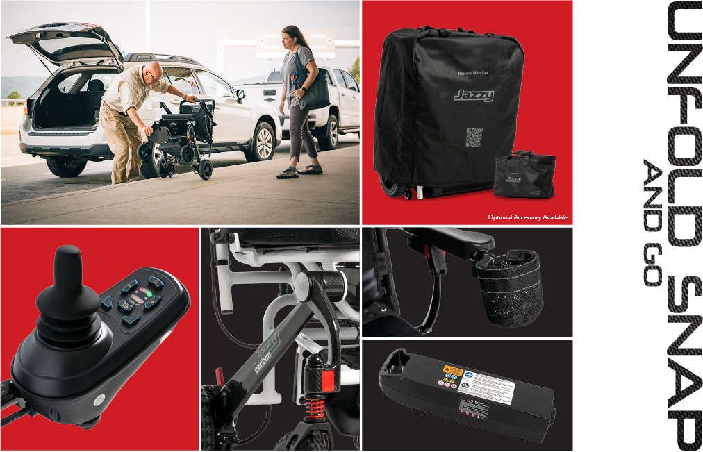 Jazzy® Carbon HD Pride Mobility power wheelchair