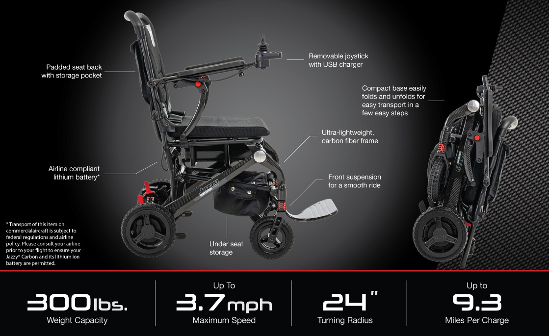 Jazzy Carbon Power Wheelchair 