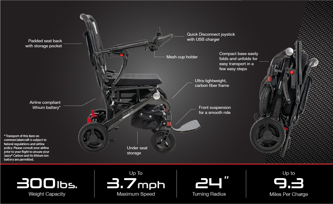 Pride Jazzy Carbon Folding Power Wheelchair Broadway Home Medical Pride Jazzy Carbon Folding Power Wheelchair Broadway Home Medical