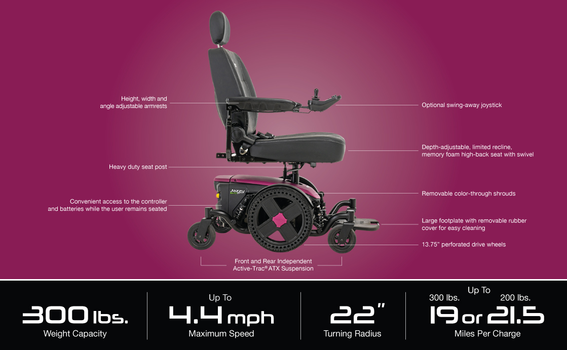 jazzy air 2 specifications image