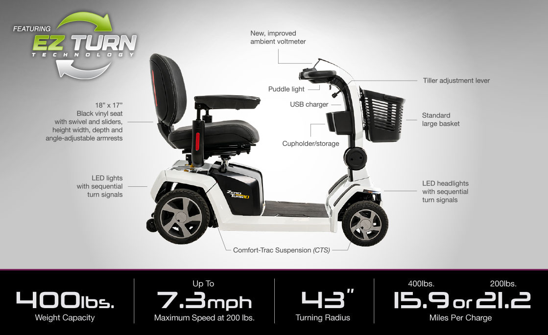 zero turn 10 scooter specifications image