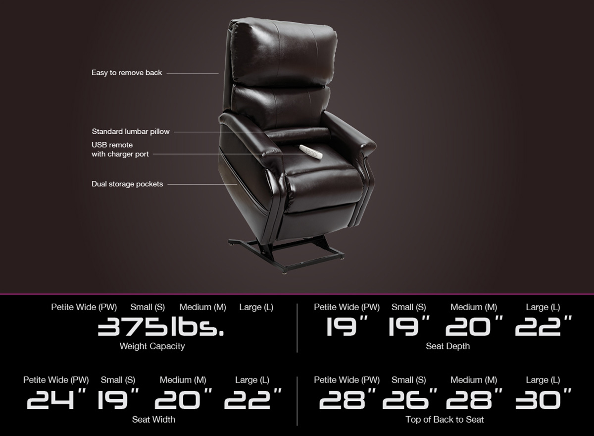 infinity lc 525 power lift recliner specifications image