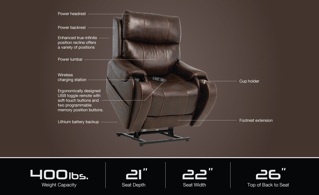 vivalift atlas plus 2 power lift recliner specifications image